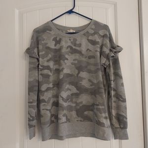 Womens size small Jane and Delancey long sleeve grey camo shirt